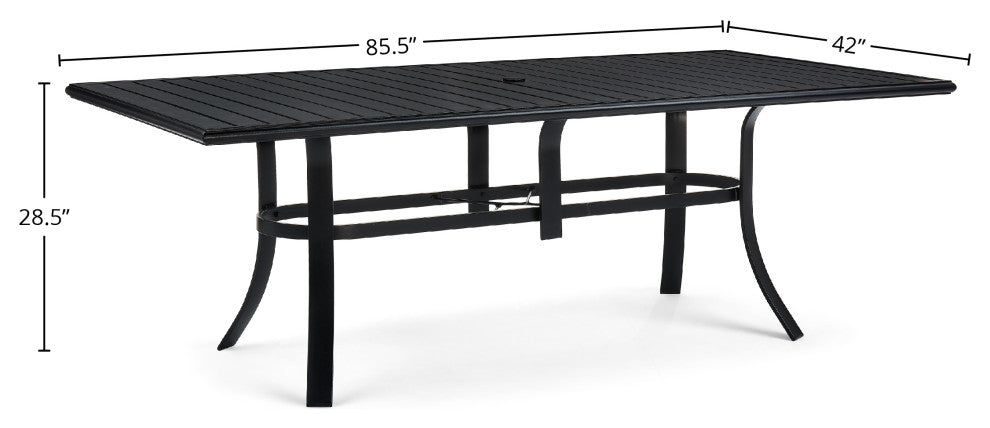 Slat Top 42" x 85" Rectangular Dining Table, Night