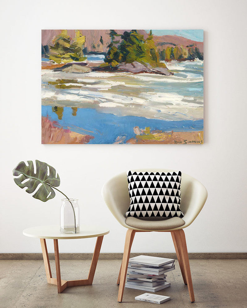 "Little Running River" Museum Mounted Canvas Print, 32"x24"