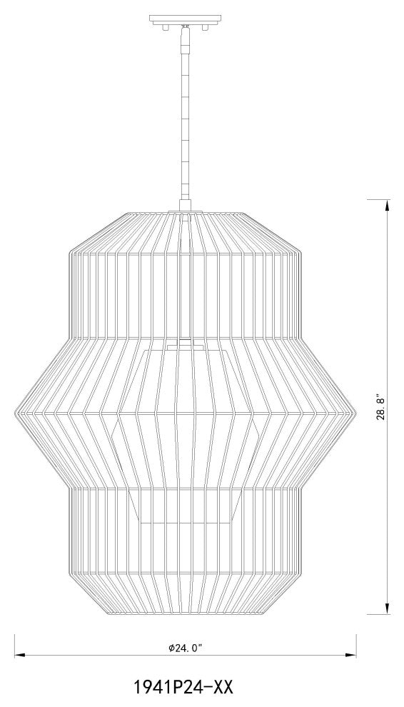 Zlite 1941P24-MB 1-Light Pendant, Clear