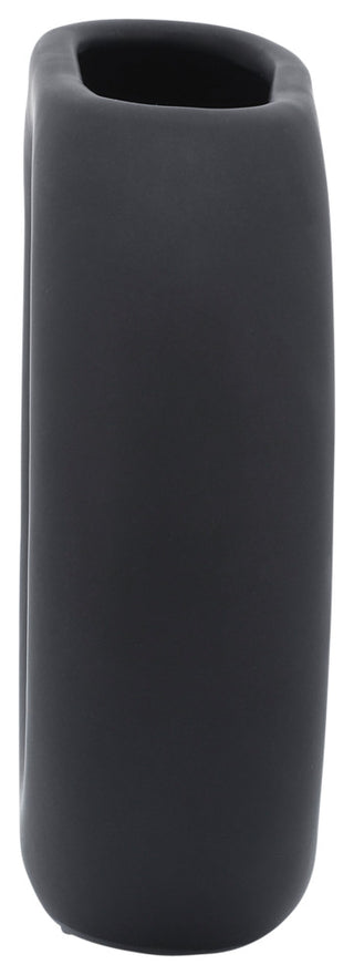 Ceramic 5" Donut Vase, Black