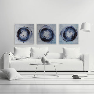 Dark Rings Triptych, 48x16