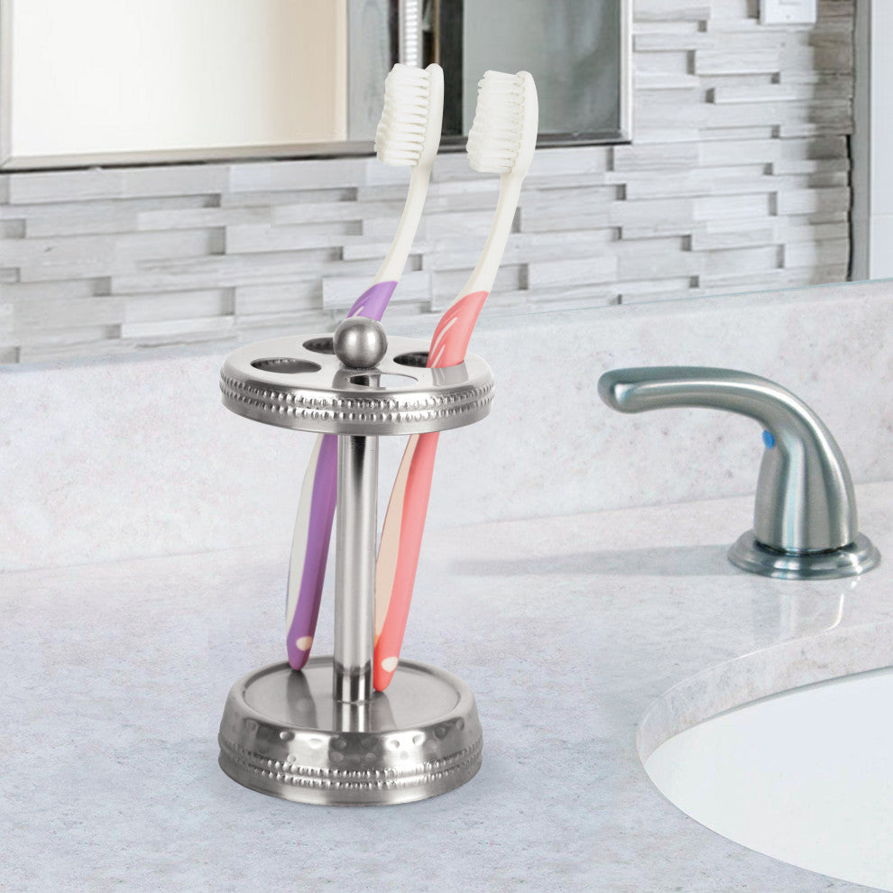 nu steel Hudson Hammered Mirror Toothbrush Holder