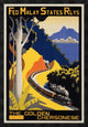"Fed Malay States Rlys" Framed Canvas Giclee by Unknown, 27x38"