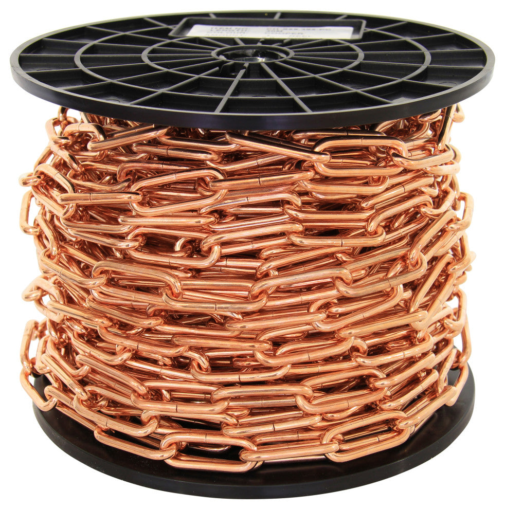 RCH Hardware Steel Standard Link Chandelier Chain, 65 Reel, Copper, U40