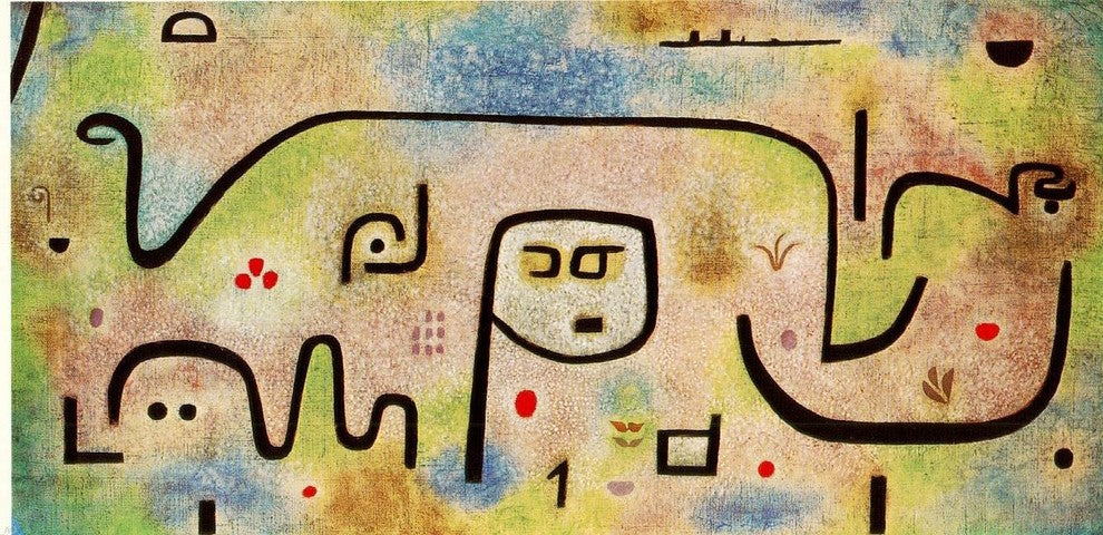 Paul Klee Insula Dulcamara, 15"x30" Wall Decal