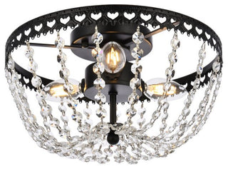 Kaine 14" Flush Mount, Black