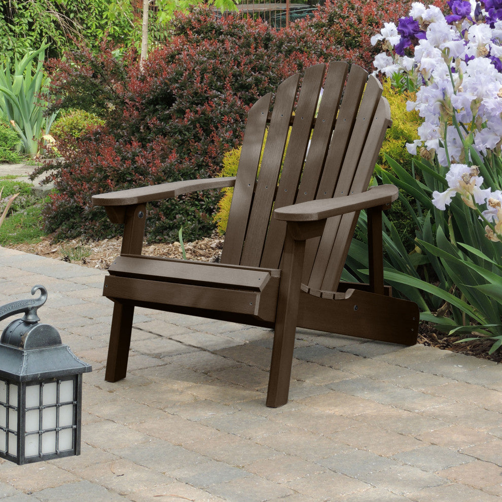 Merrow Folding & Reclining Adirondack Chair, Brown
