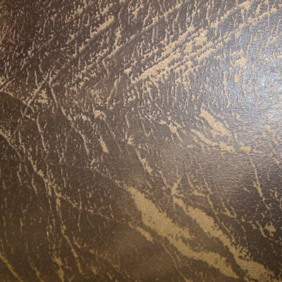 Hickory Log Sofa with Faux Brown Leather Arms and Accents, R. Bradley