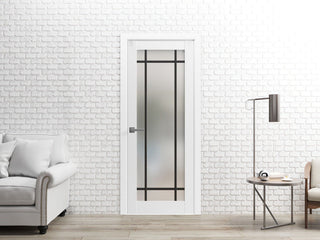 Solid French Door 30 x 80 | Planum 2112 White Silk| Bathroom