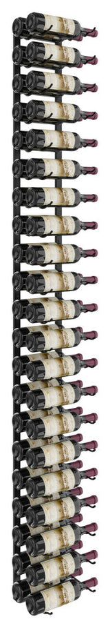 W Series Wine Rack 7, Wall Mounted Metal Bottle Storage, Matte Black, 42 Bottles, Double Deep