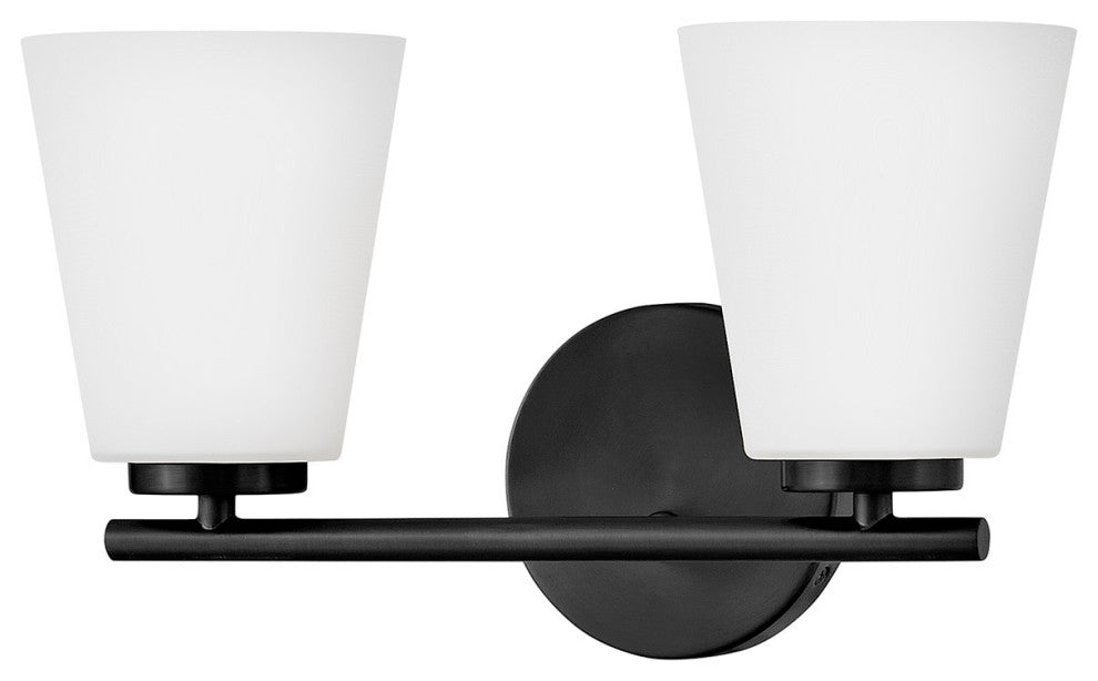 Lark 85422 Bri 2 Light 15"W Vanity Light - Black
