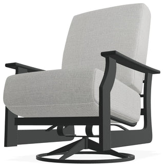 St. Catherine Deep Seat Outdoor Swivel Rocker, Grasscloth Cloud/Graphite
