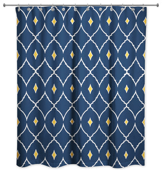 Diamond Shower Curtain, Blue