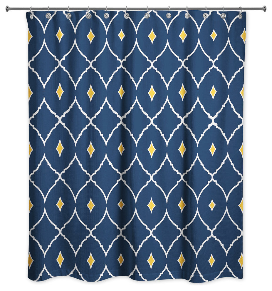 Diamond Shower Curtain, Blue