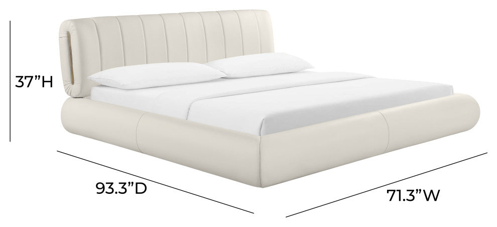 Karol Vegan Leather Bed, Queen