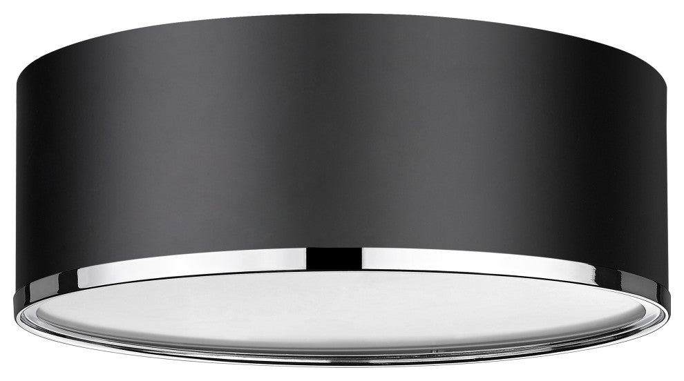 Zlite 2303F3-MB-CH 3-Light Flush Mount, Matte Black