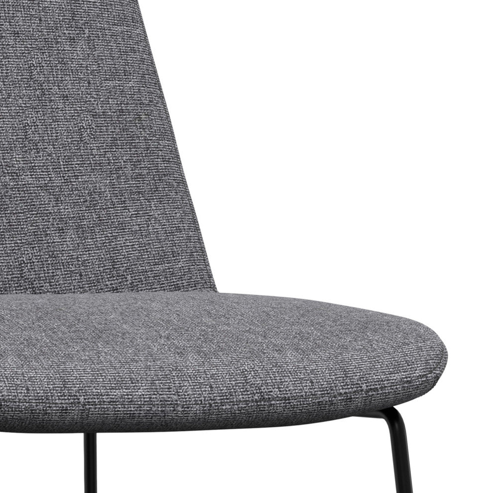 Corina Dining Chair (Set of 2) in Grey Linen Look Fabric