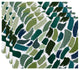 Wenstry, Geometric Print Placemat, Green (Set of 4), 18 x 14"