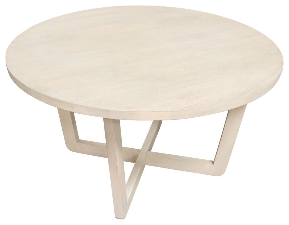 Solano 51" Round Dining Table, Natural Gray