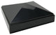 4"x4" Aluminium Pyramid Post Cap for Metal Posts, Pressure Fit, Black (DHPPC40)