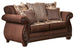 Fabric Upholstered Loveseats with Rolled Arms Design, Loveseat