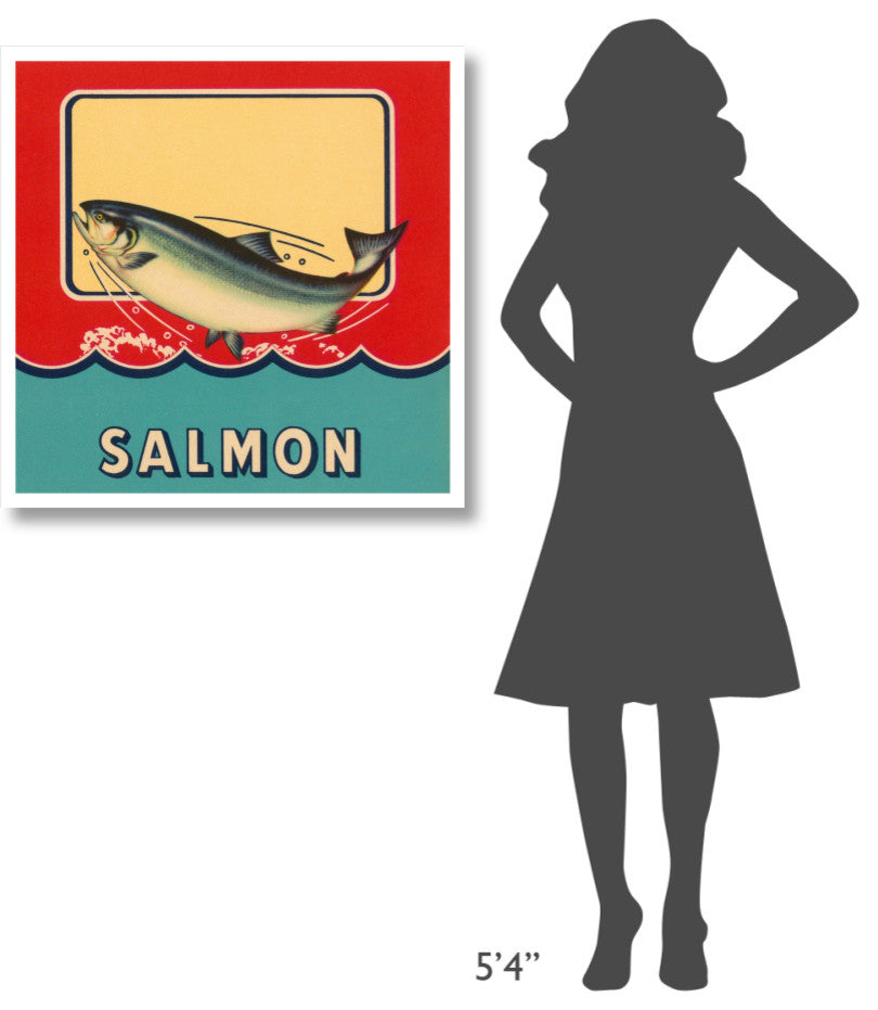 "Salmon" Digital Paper Print by Retrolabel, 32"x32"