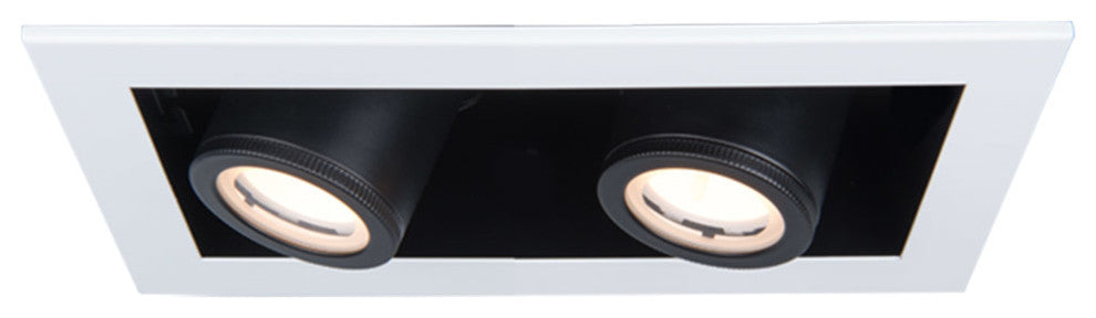 Silo LED Multiple Two-Light IC-Rated Airtight Housing, Light 3000K, White Black