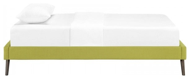 Modway Bedroom Helen Twin Fabric Bed Frame With Round Splayed Legs