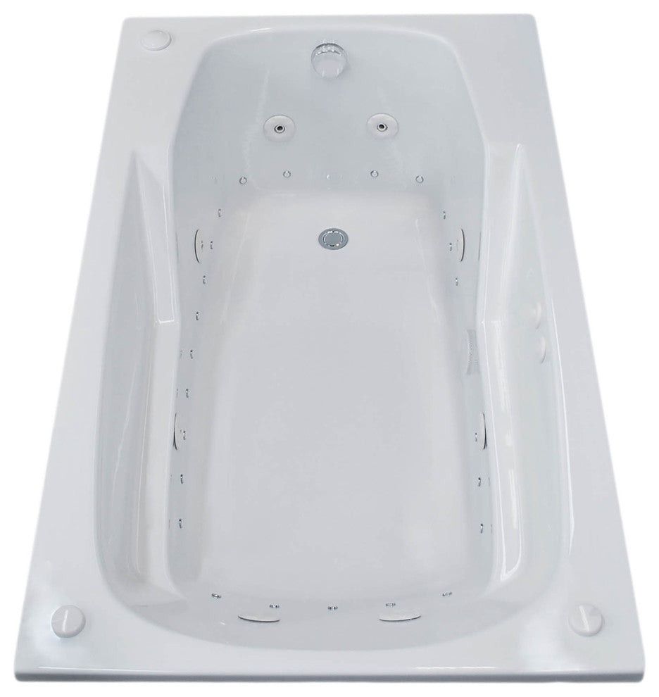 Troy 32 x 60 Rect. Air & Whirlpool Jetted Drop-In Bathtub with Right Drain