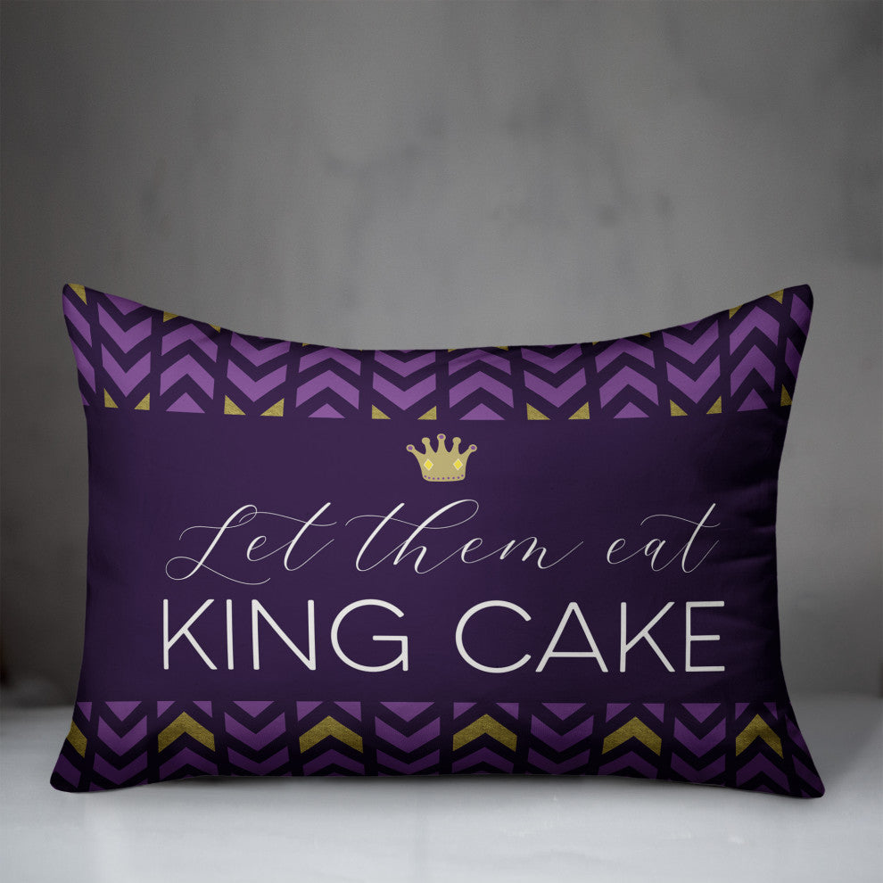 Let Them Eat King Cake 14x20 Spun Poly Pillow