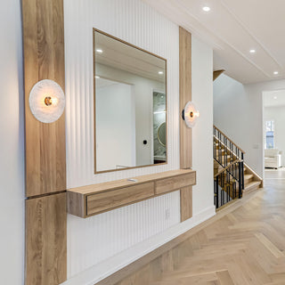 Fleur Oasis 6.75 in. 1-Light Matte Black Indoor Wall Sconce Light