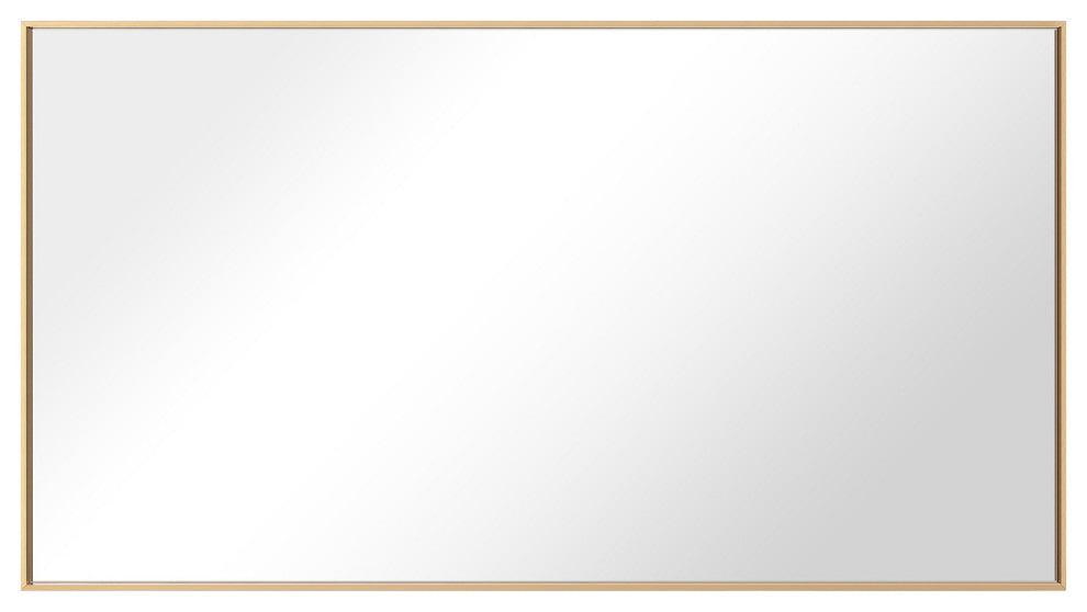 Rectangle Metal Framed Wall Mirror Bathroom Vanity Mirror, Gold, 20"x36
