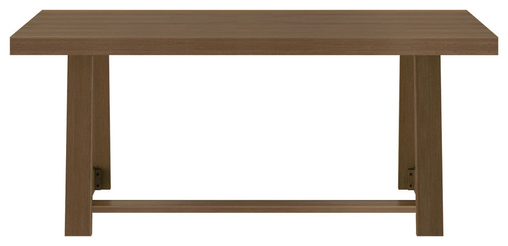 Classic Rectangular Dining Room Table (72in / 1830mm), Pecan Wirebrush