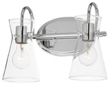 Maxim 12482 Ava 2 Light 14"W Vanity Light - Polished Chrome
