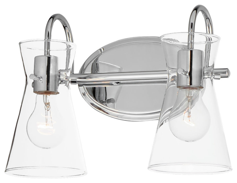 Maxim 12482 Ava 2 Light 14"W Vanity Light - Polished Chrome