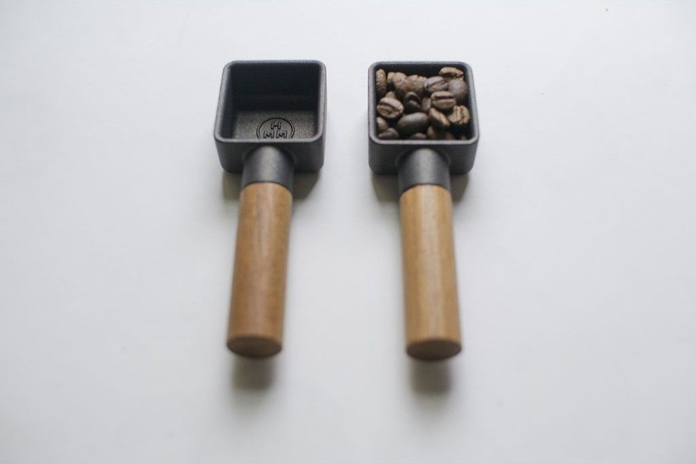 HMM Sqoop Coffee Bean Scoop, Cast Iron & Teak