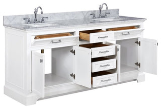 Milano 72" Double Sink Vanity, White