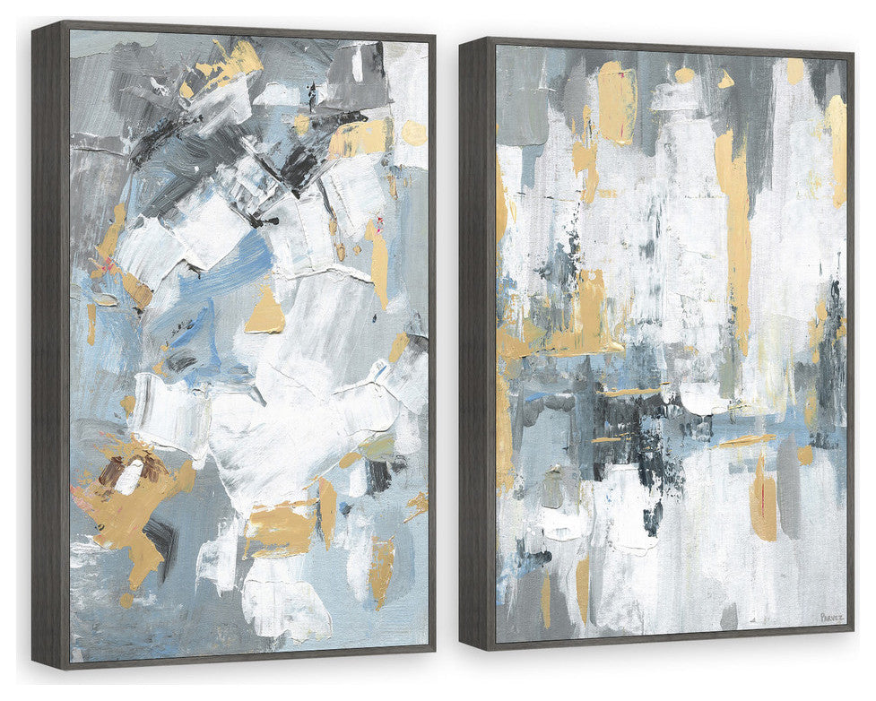Paint Strokes Diptych, 80"x60"