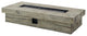 Manteo 70" Rectangular Outdoor Patio Fire Pit Table Light Gray