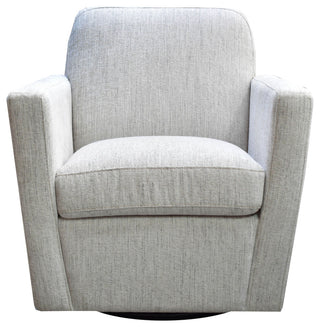 Cooper Swivel Club Chair, Woven Linen