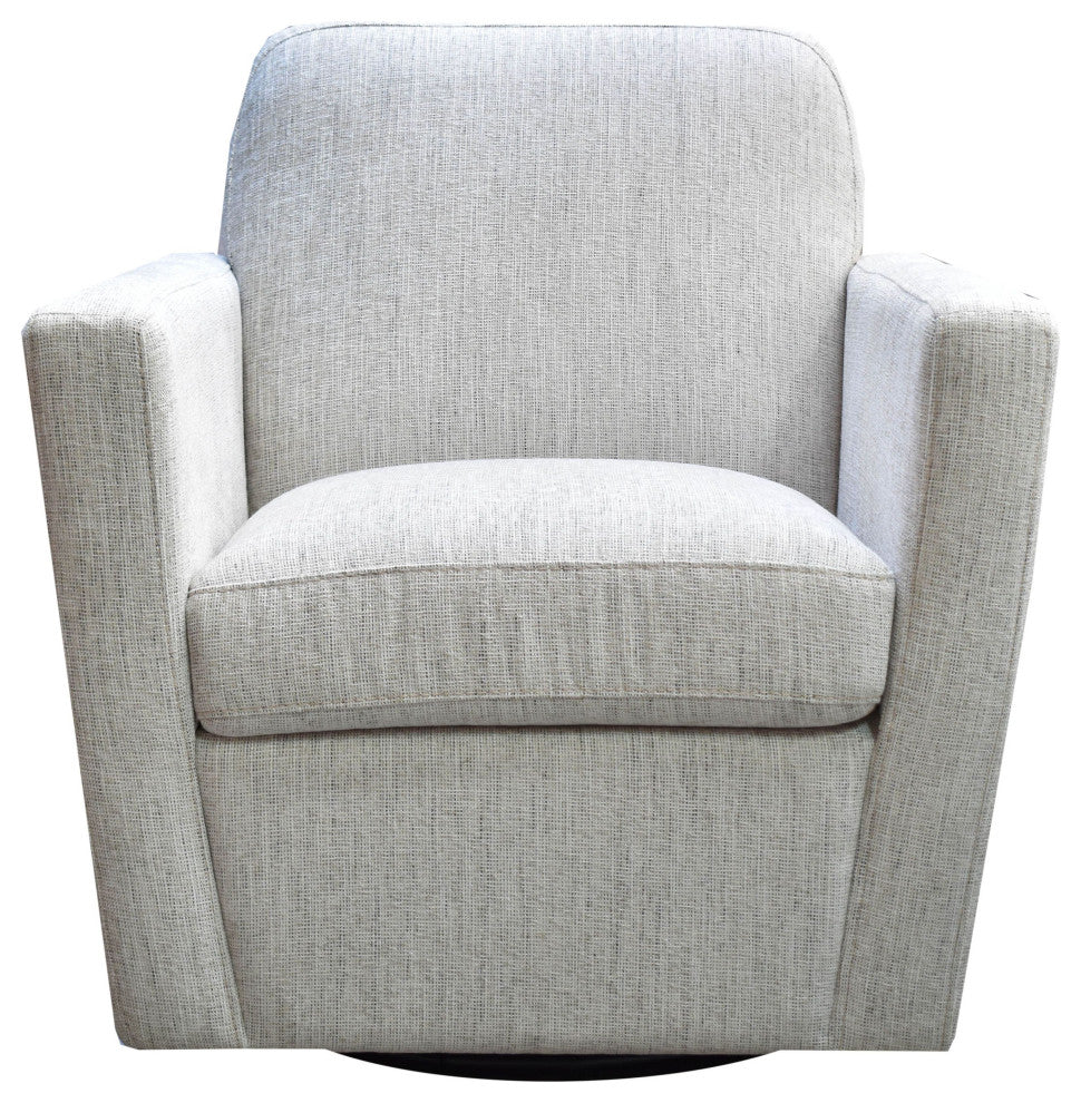 Cooper Swivel Club Chair, Woven Linen