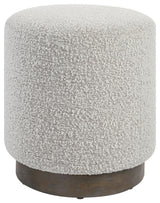 Uttermost 23665 Avila 16" Round Contemporary Plush Boucle - Gray Boucle