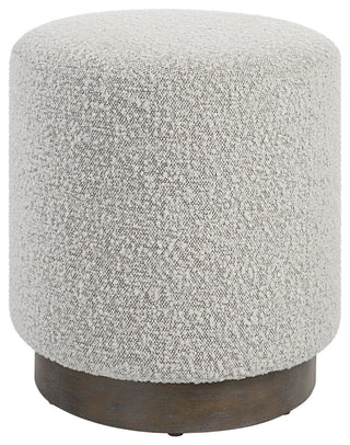 Uttermost 23665 Avila 16" Round Contemporary Plush Boucle - Gray Boucle