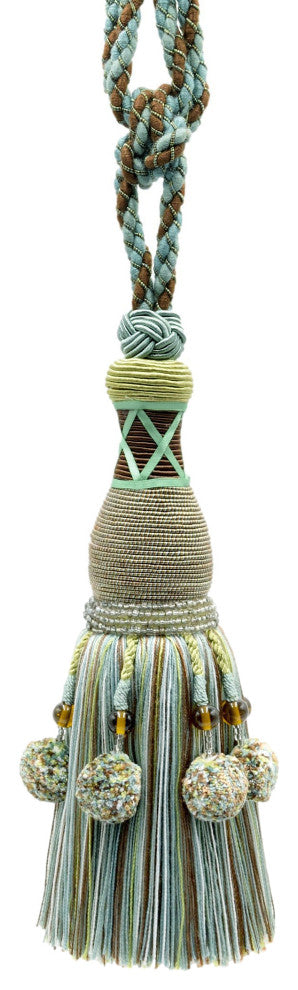Tassel Tieback, Style# TBRW10, Color# VL12 - Lakeside Green [Set of 2]
