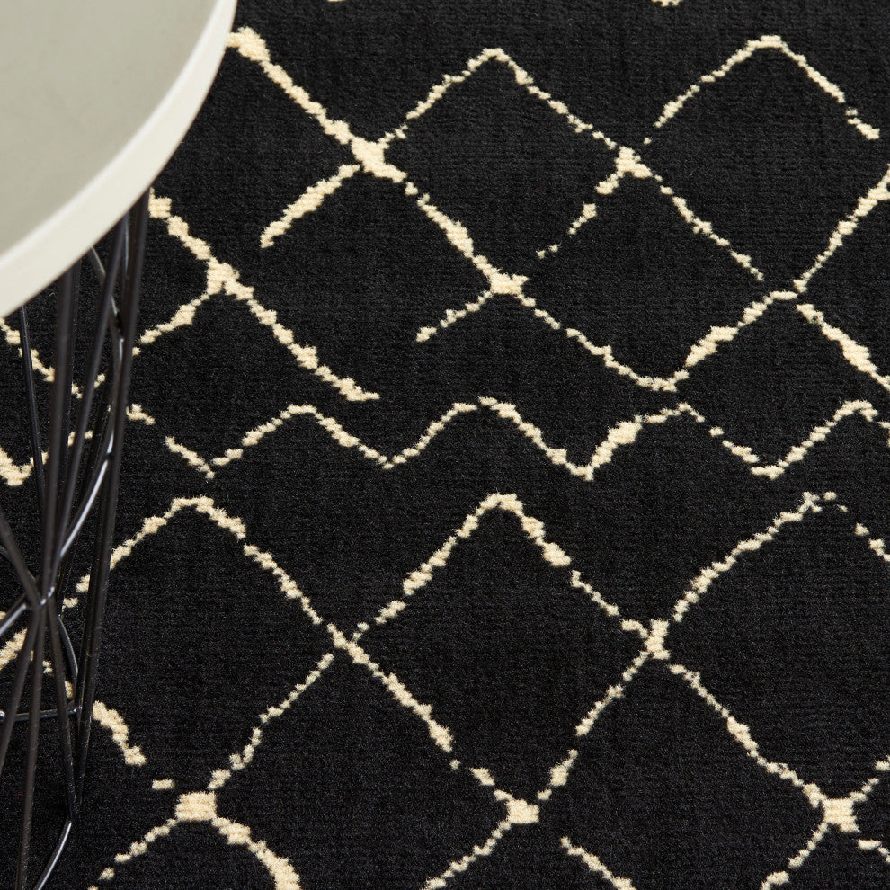 Nourison Grafix 3' x 5' Black Bohemian Indoor Area Rug