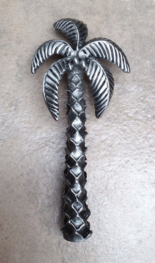 Palm Tree Pull, Antique Brass