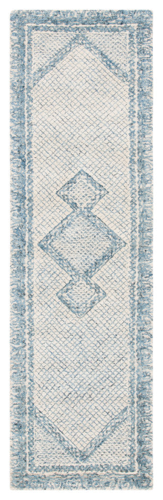 Safavieh Couture Abstract Collection, ABT345 Rug, Ivory/Blue, 2'3"x6'