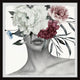 "Trendy Crown Florals" Framed Painting Print, 24"x24"