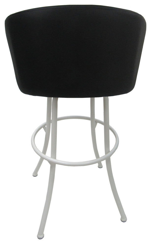 Swivel Counter Metal Bar Stool 26", 30" Extra Tall 34" - Joey, Black - White, 34