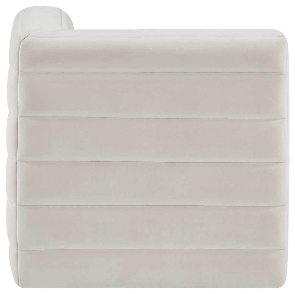 Quincy Modular Component, Cream, Corner Chair